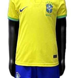 Camisa + Shorts Infantil Seleção Brasileira - Amarela