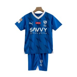 Kit Infantil Al Hilal I 23/24 - Puma - Azul com detalhes em branco
