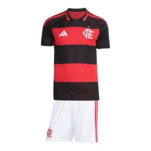 Kit Infantil Flamengo I 26/27 - Adidas - Preto e vermelho